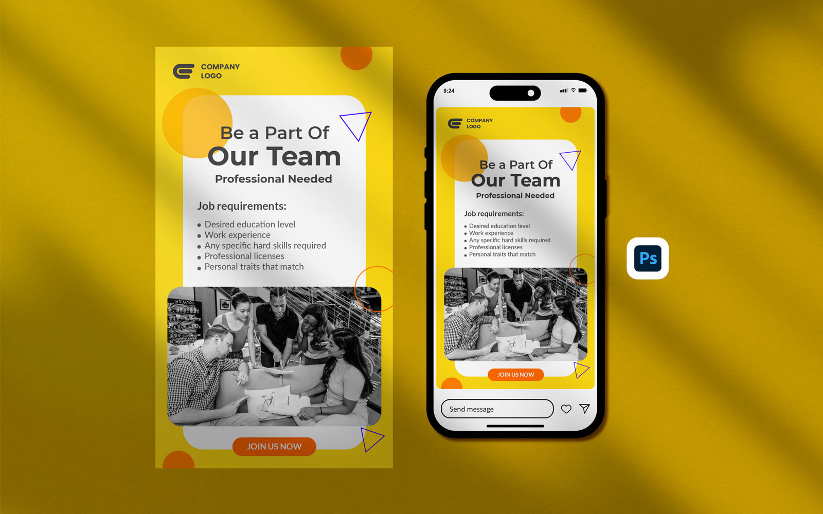 Instagram Story Template - Hiring Job Instagram Story Template Design