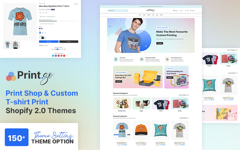 Pringo-Print Shop & Custom T-shirt premium Shopify Theme