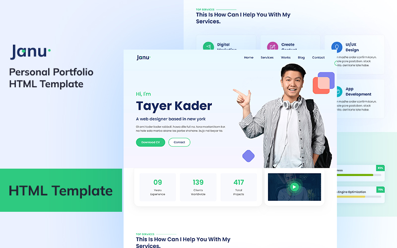 Janu - Personal Portfolio Template