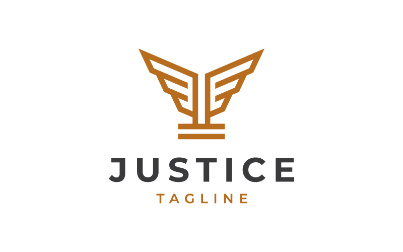 Justice Wings Logo Template