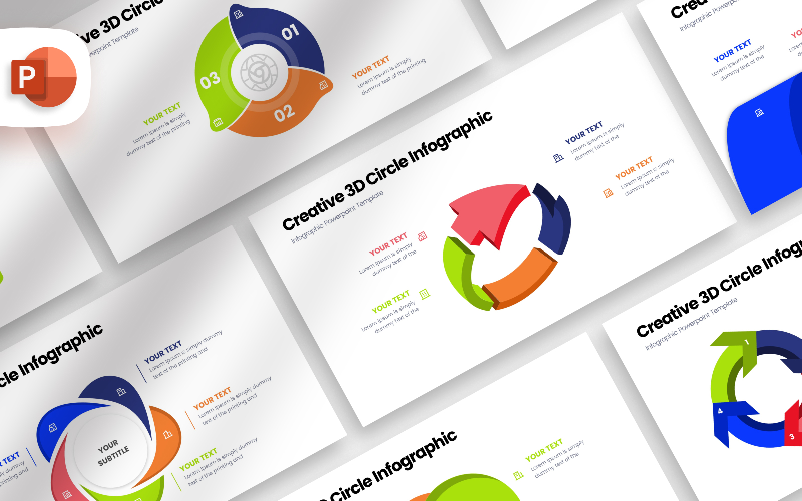 Creative 3D Circle Infographic Presentation Template