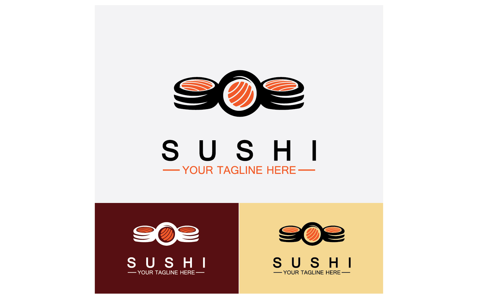 Sushi japan icon logo vector V5