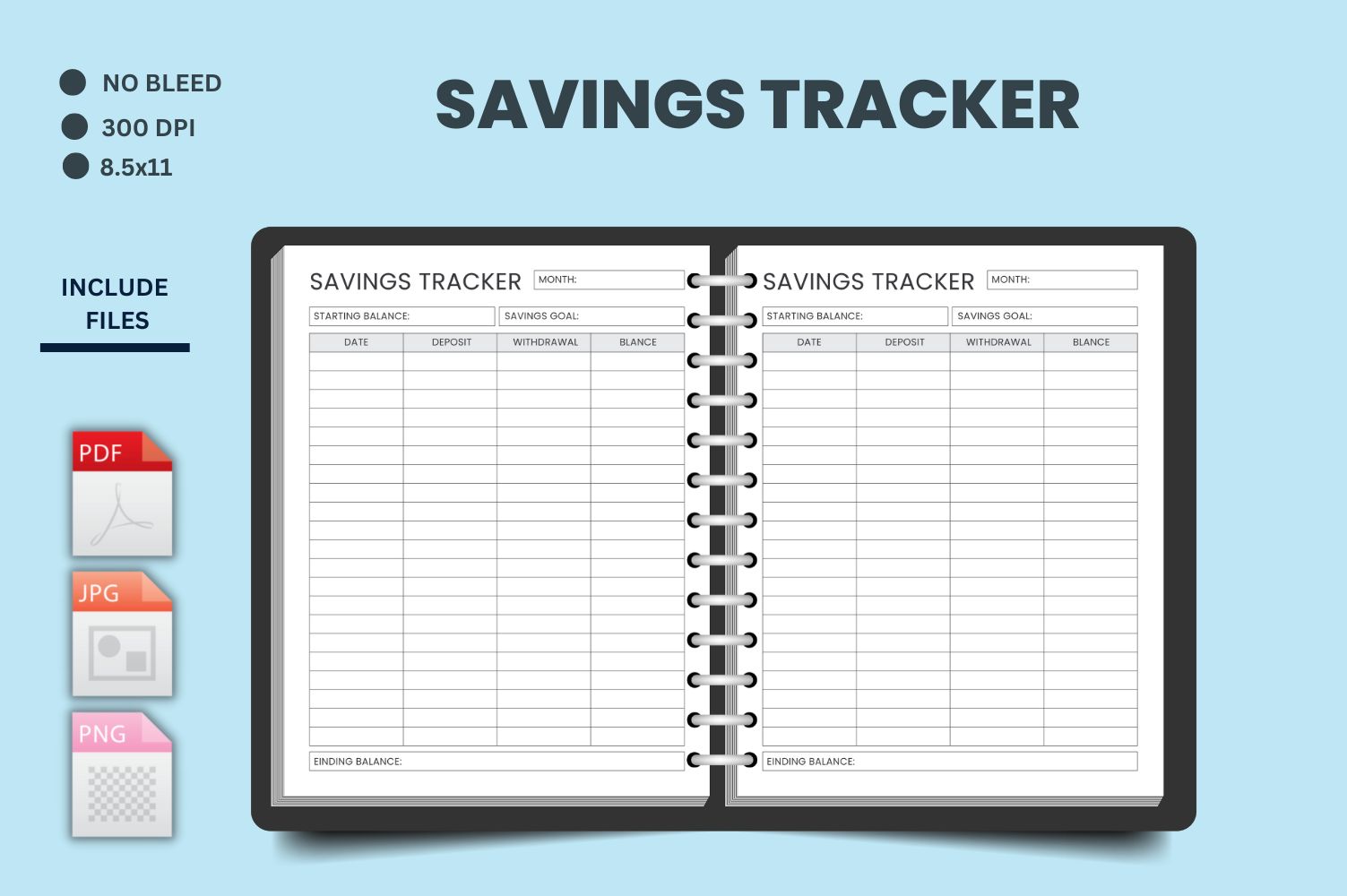 Savings Jar Tracker Printable, Savings Goal Tracker, Savings Tracker