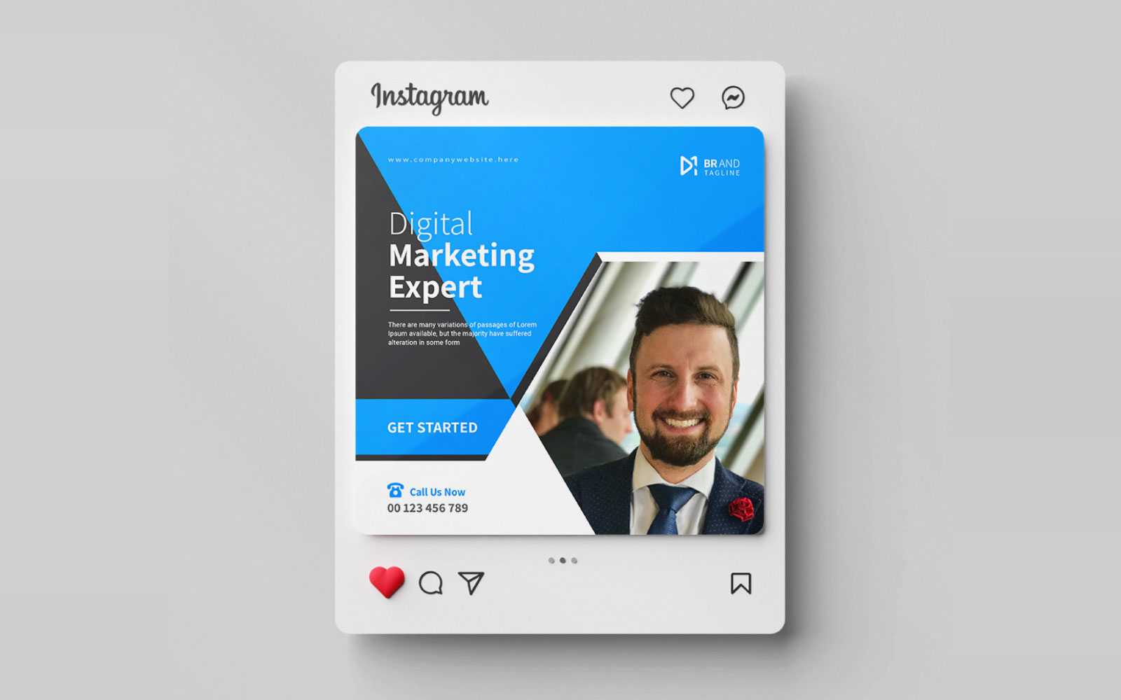 Marketing business instagram post design