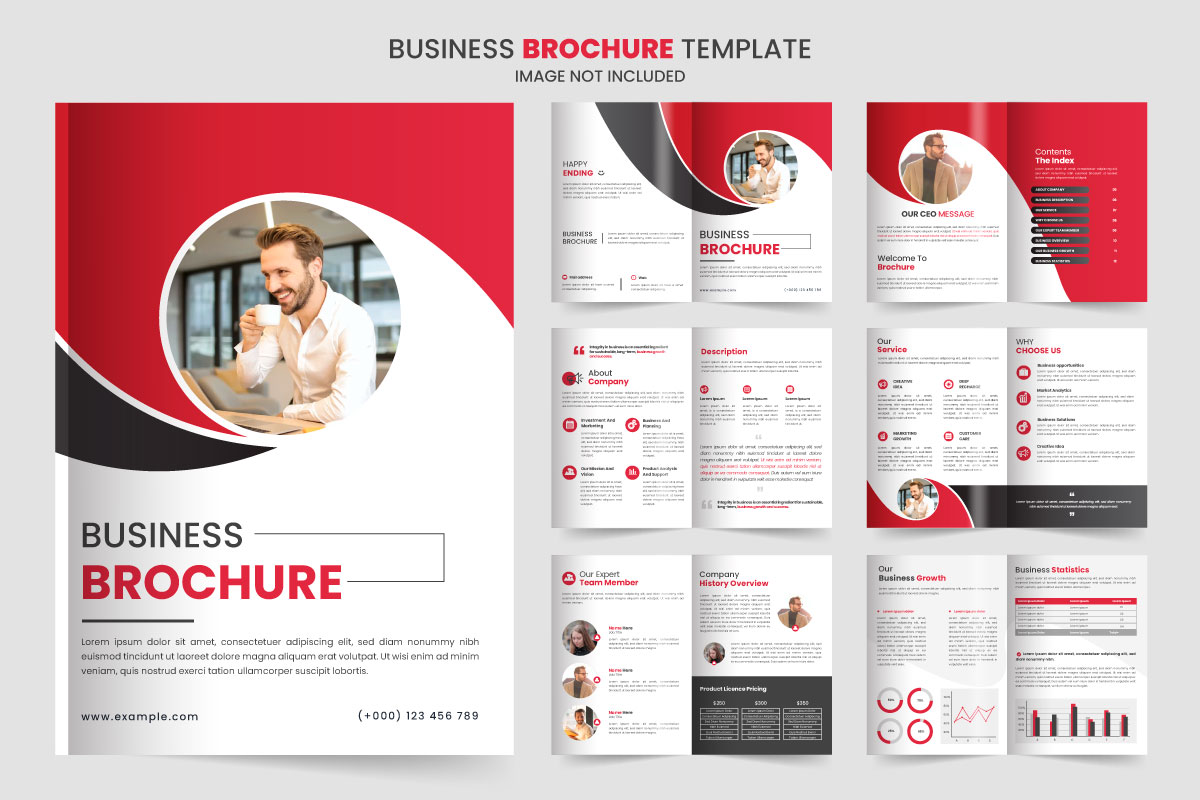 company profile brochure design, minimal multipage business brochure template design