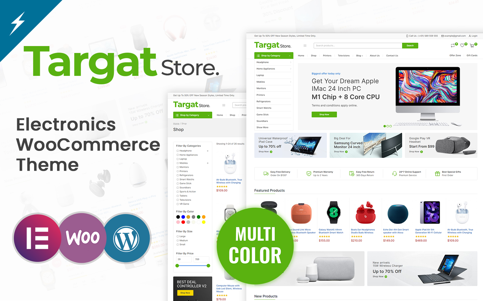 Targat - Electronics and Mega Shop Elementor WooCommerce Theme