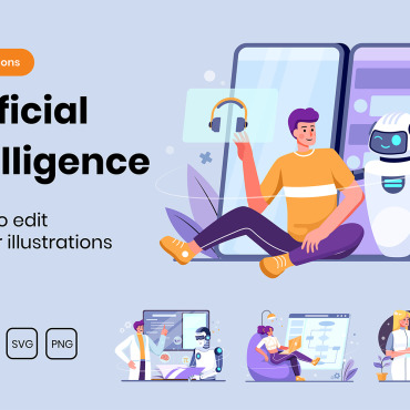 Connected Service Illustrations Templates 353720
