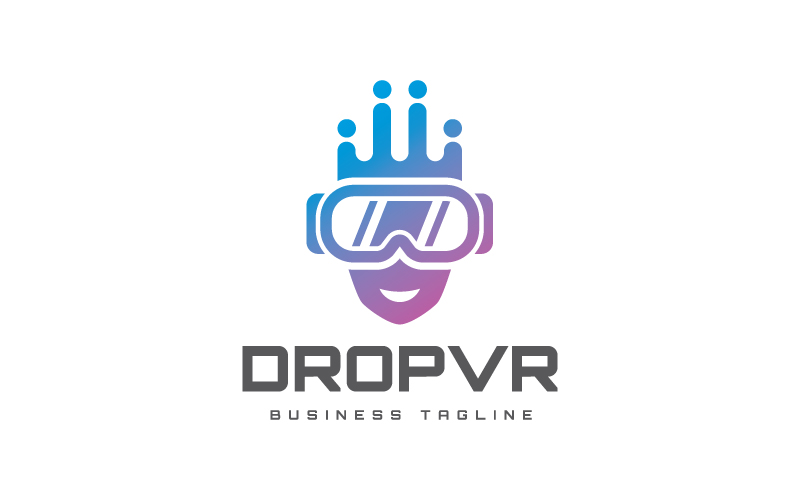 Human Drop VR Logo Template