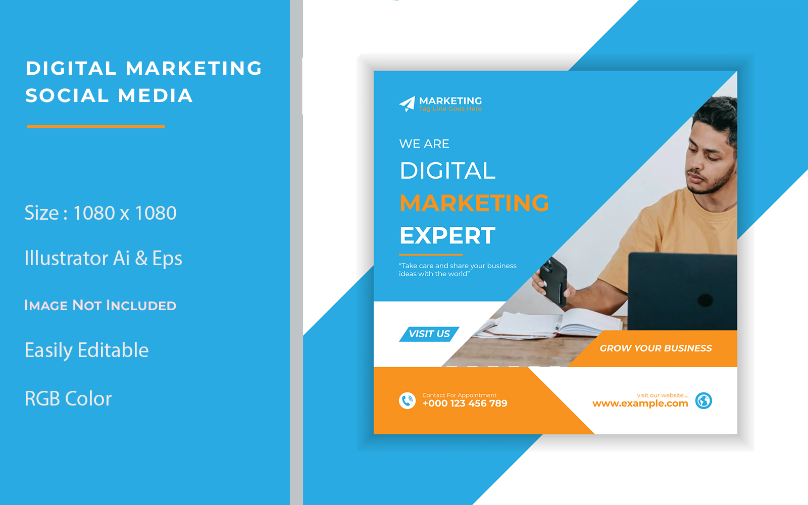 Digital marketing and social media post template