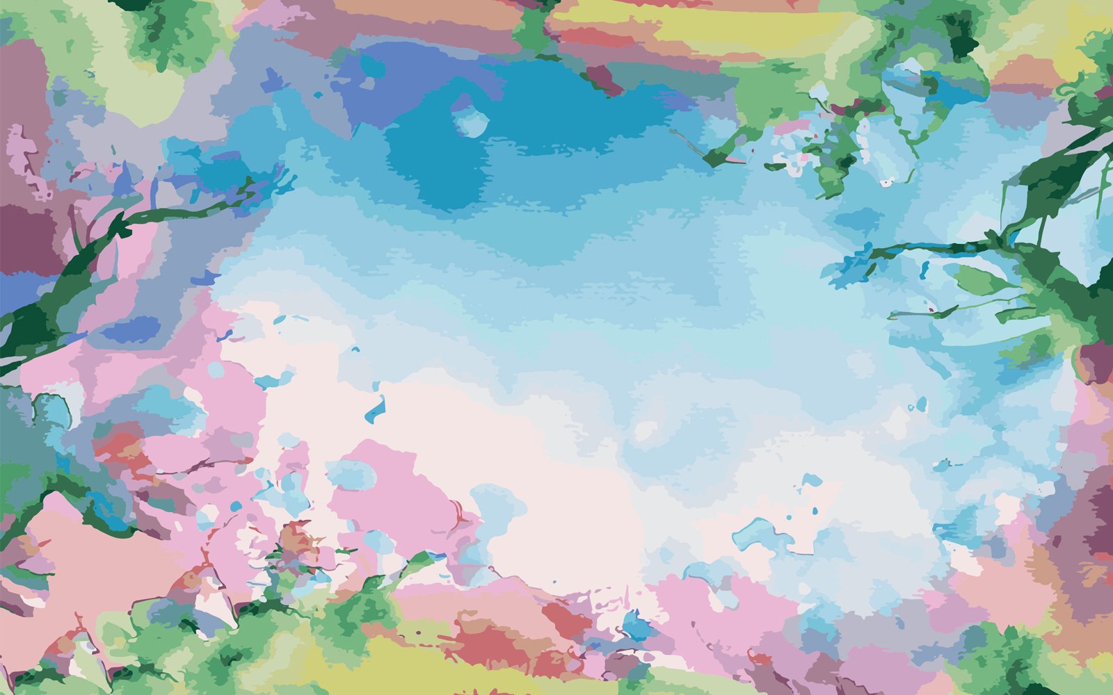 Watercolor spring flower background.