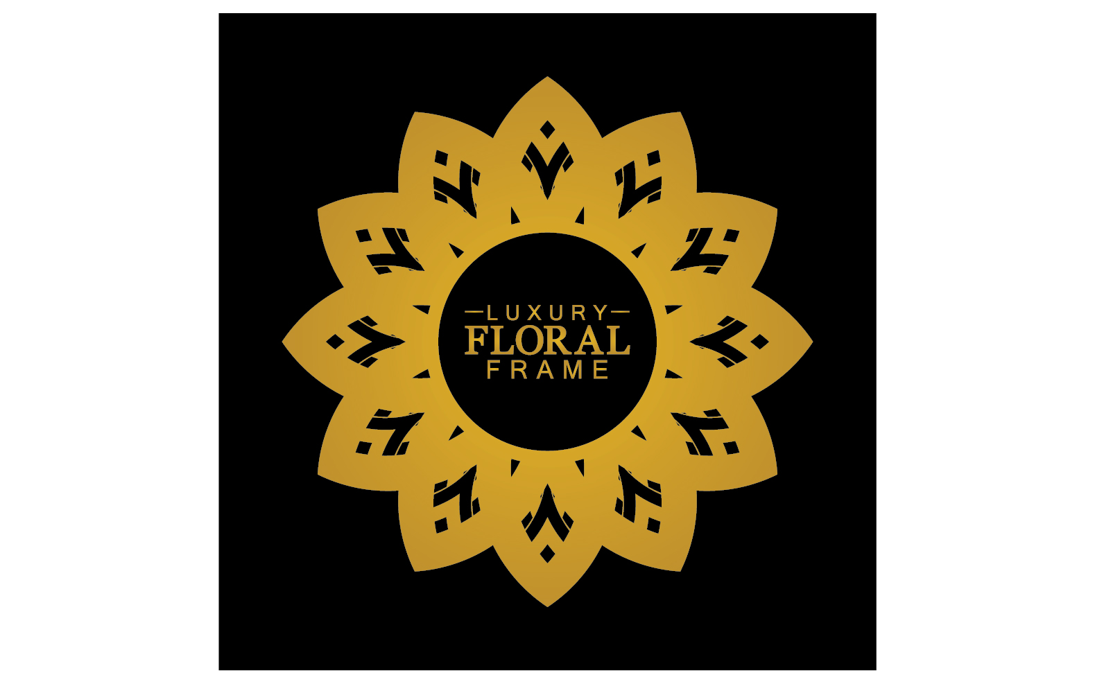 Mandala flower ornament template logo vector v8