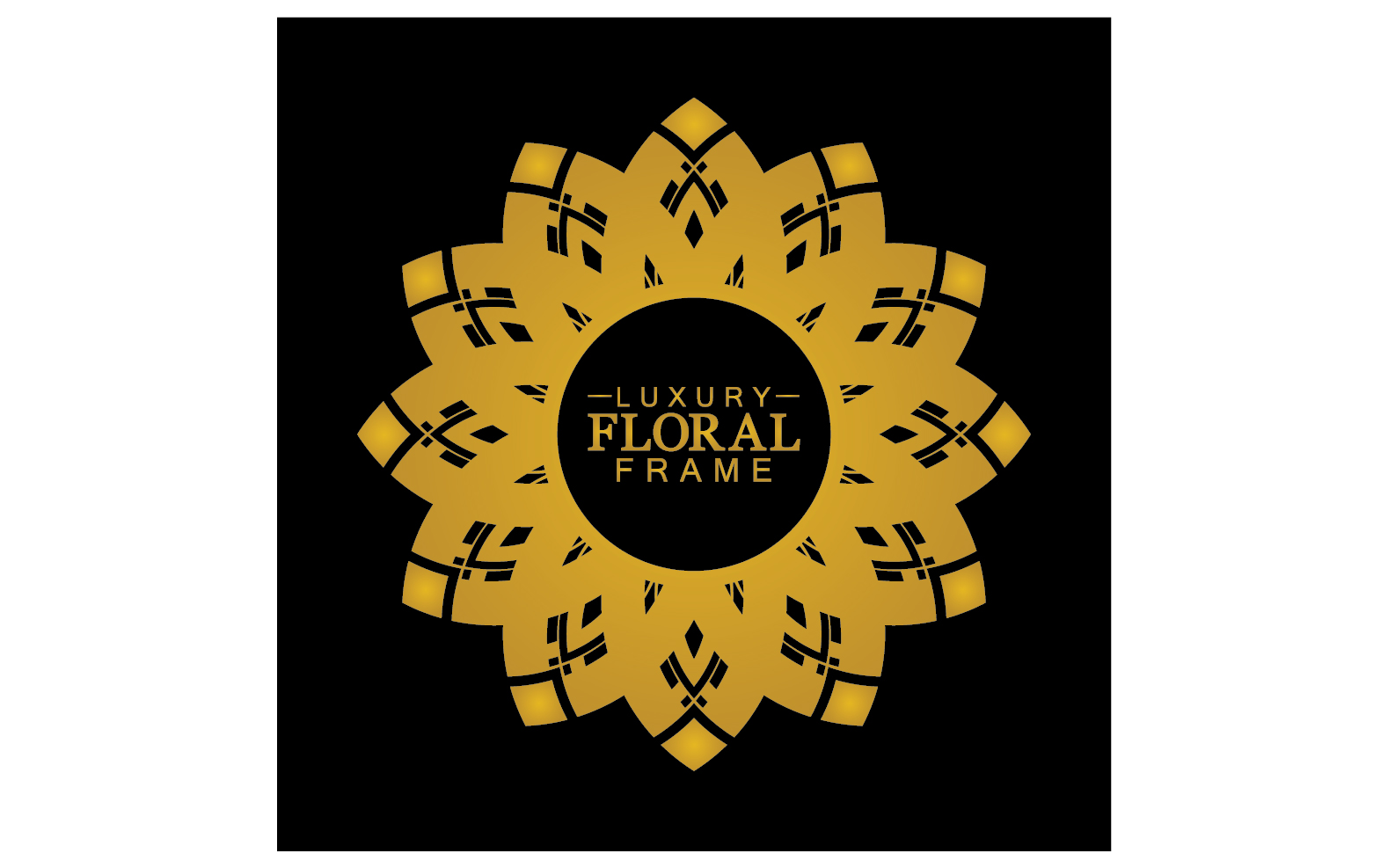 Mandala flower ornament template logo vector v14
