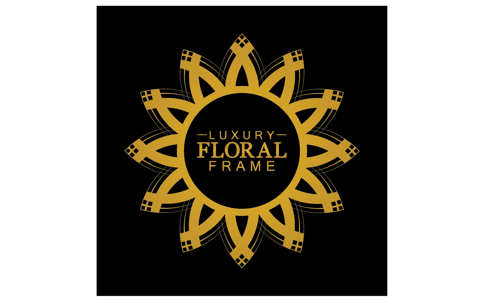 Mandala flower ornament template logo vector v19