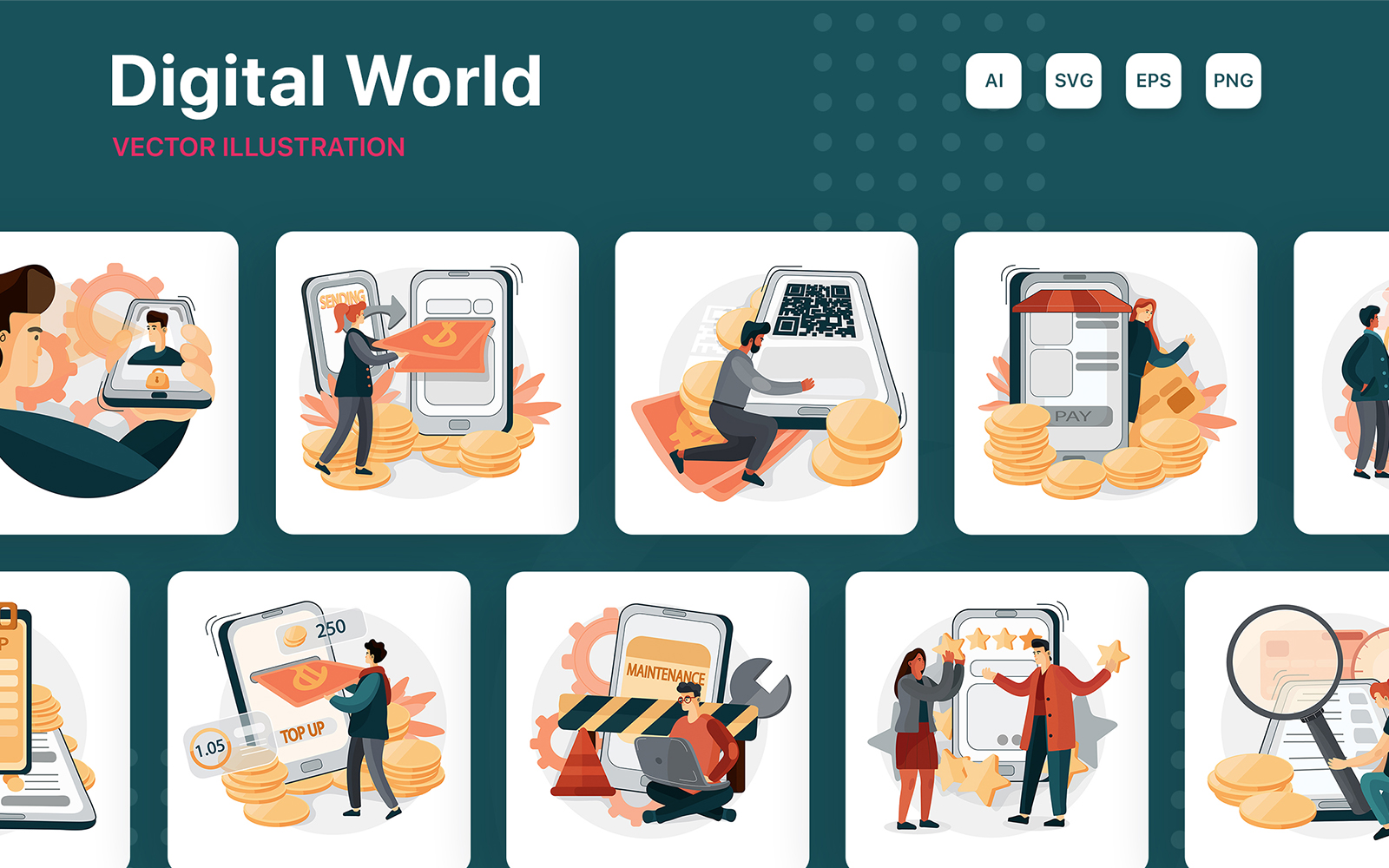 M211_ Digital World Illustration Pack