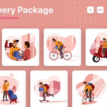 Delivery Man Illustrations Templates 354064
