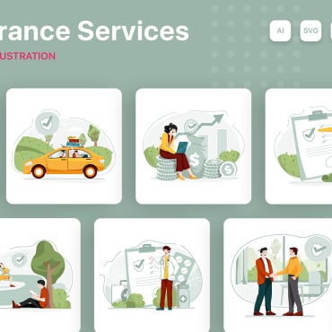 Insurance Money Illustrations Templates 354065