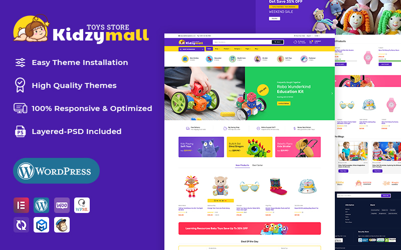 KidzyMall - WooCommerce Theme for Kids and Toys Shops
