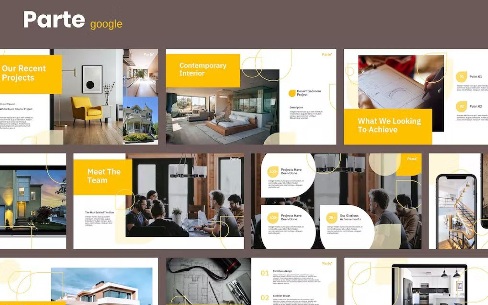Parte - Interior and Design Google Slides