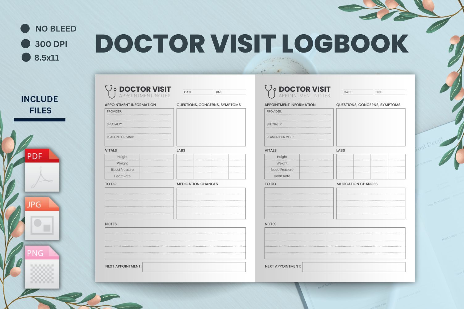 Doctor Appointment Journal, Health Care Wellness Notes