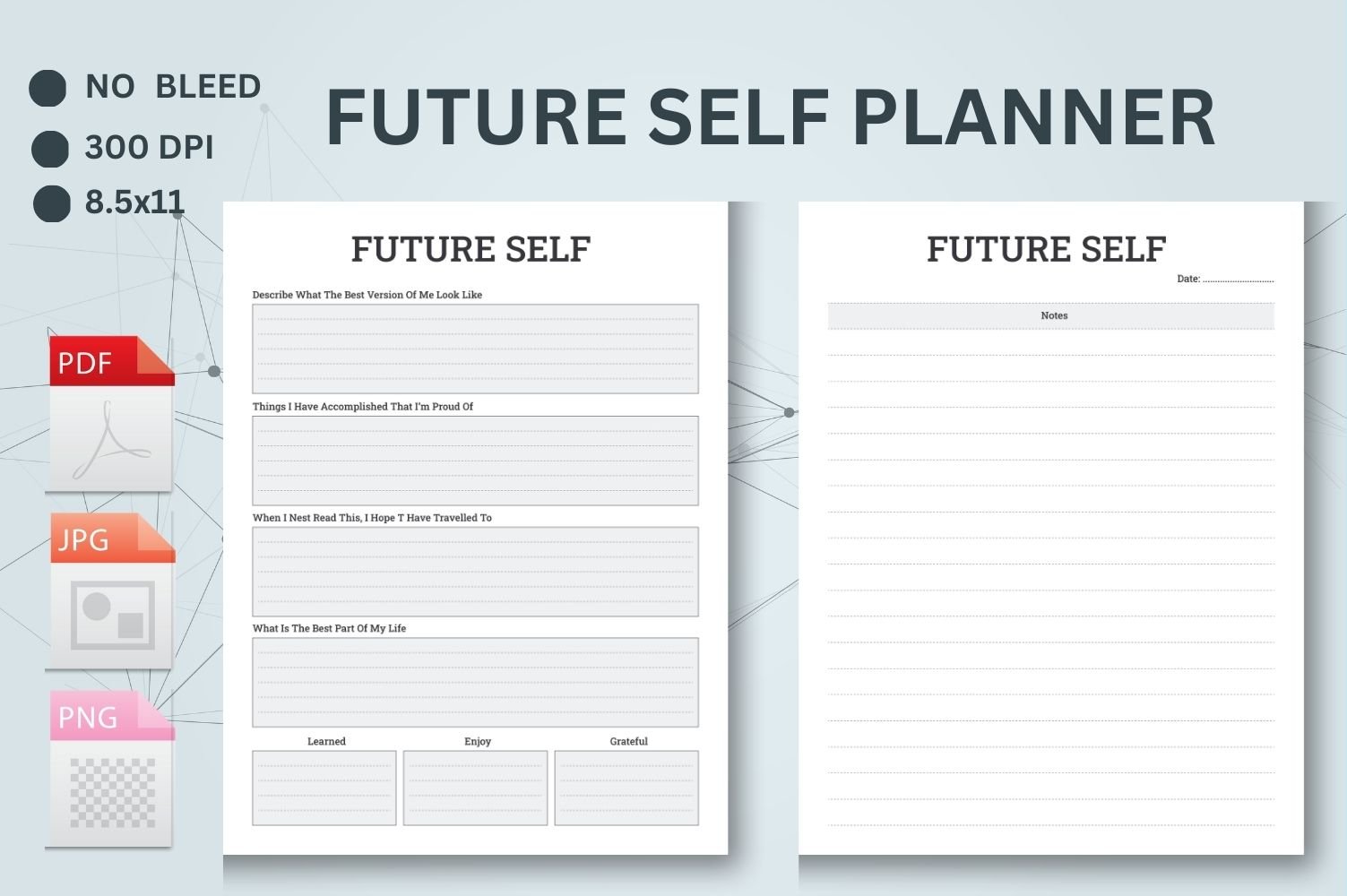 Dear Future Me, Printable Self Journal, Self Care Dear Future Self Planner, Diary, Self Love,