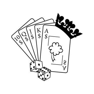 Cards Crown Logo Templates 354314