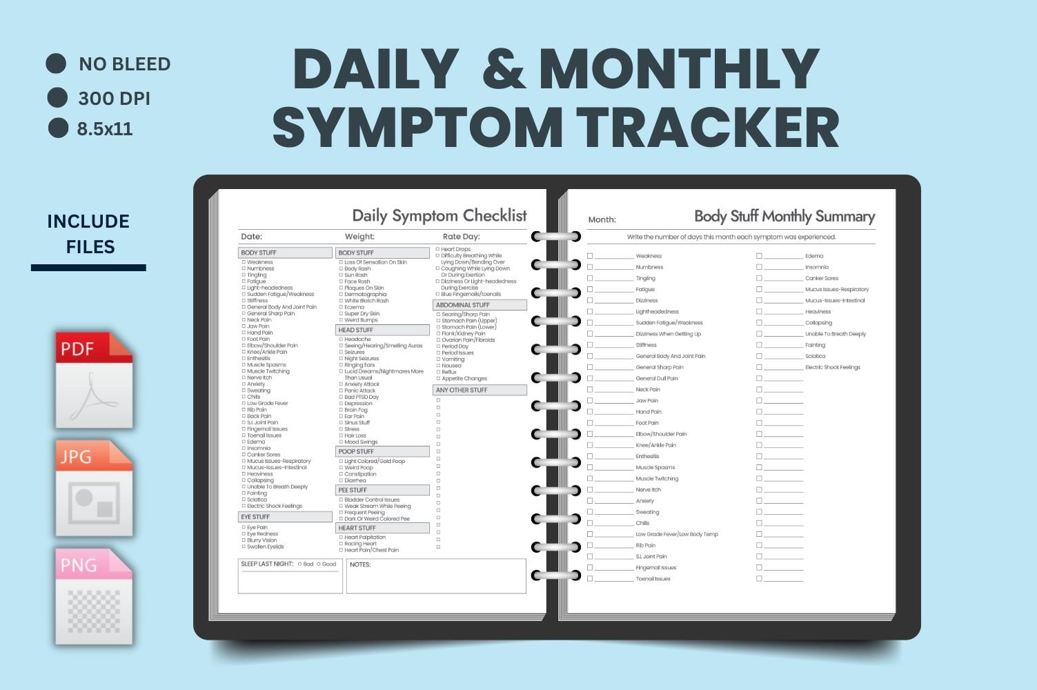 Chronic Illness Easy Symptom Checklist