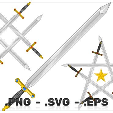 Sword Star Vectors Templates 354392