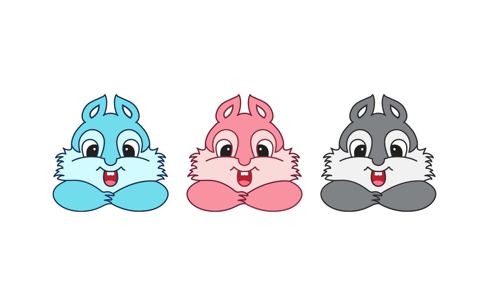 Cute Attractive Rabbit logo Design
