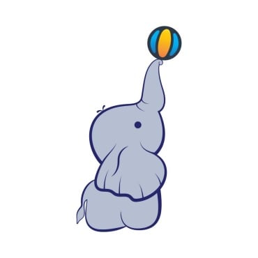 Elephant Playing Logo Templates 354439