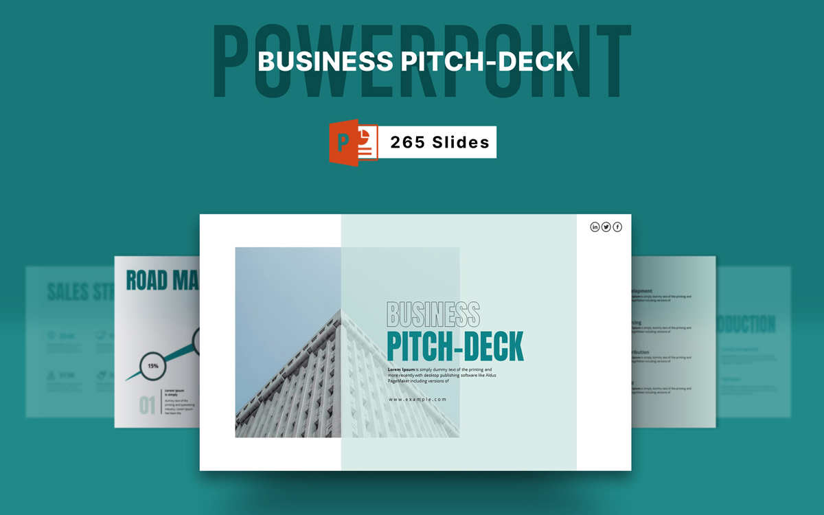 Pitch Deck Business Presentation Template,.
