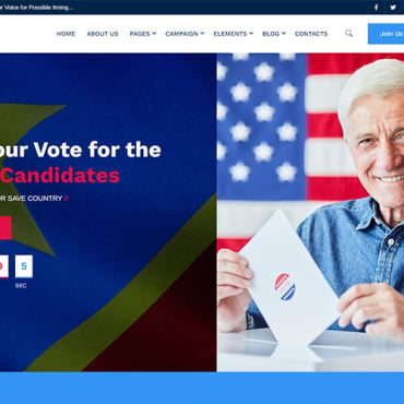 Campaign Candidate Responsive Website Templates 354605