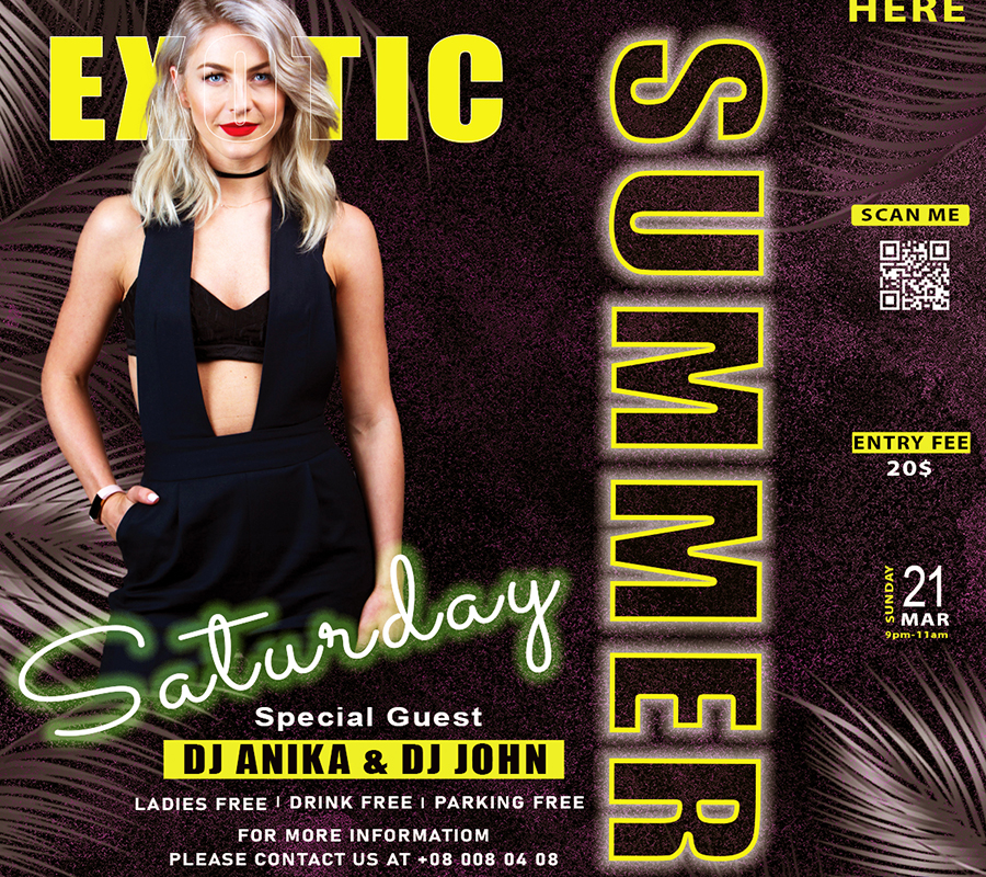 Exotic Saturday Summer Flyer Template