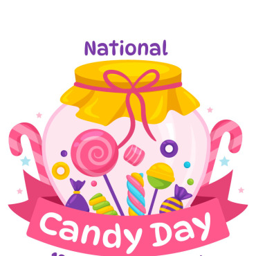 Candy Day Illustrations Templates 354798