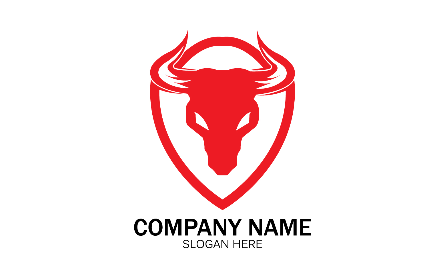 Animal Bull head icon logo vector v3