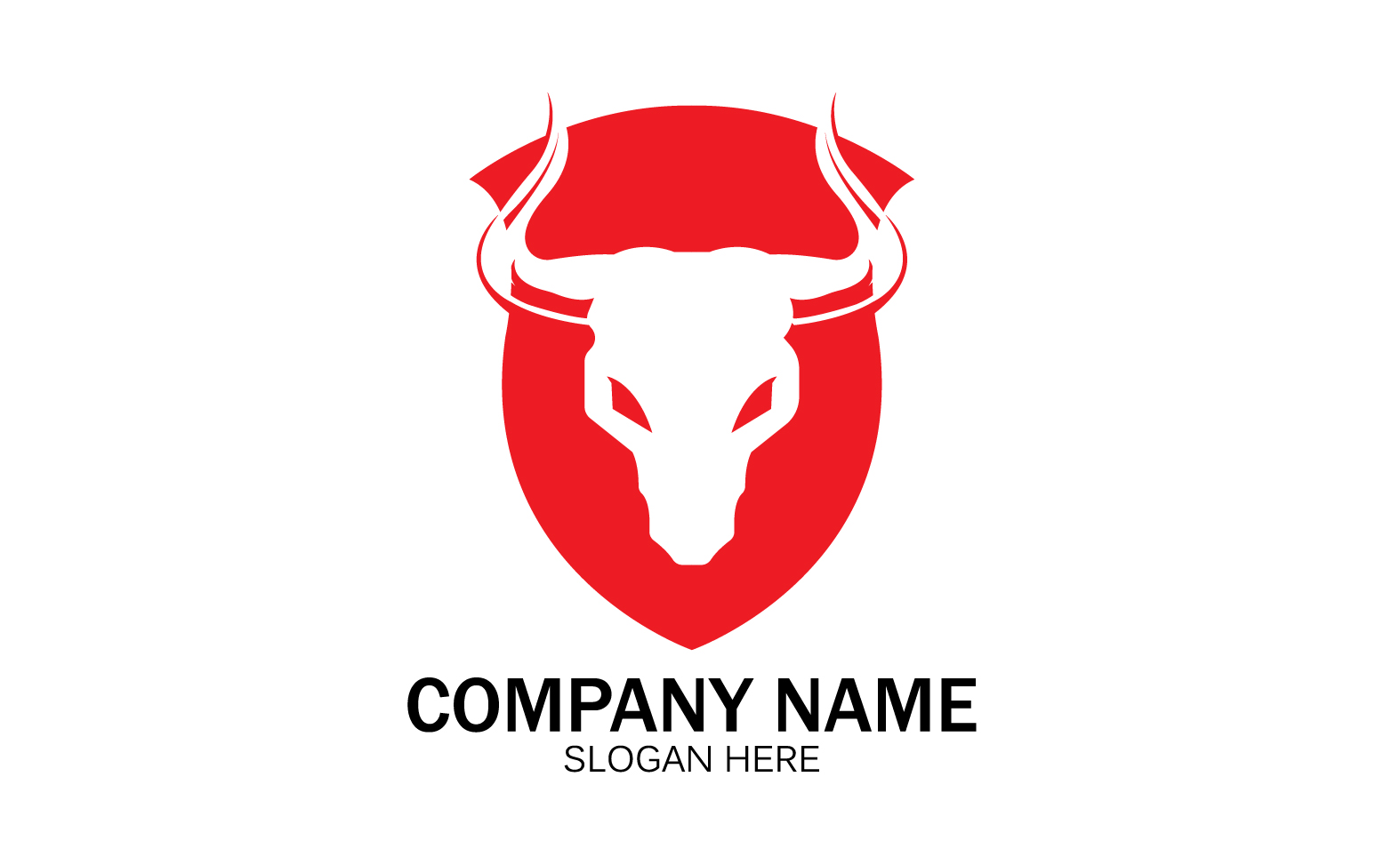 Animal Bull head icon logo vector v4