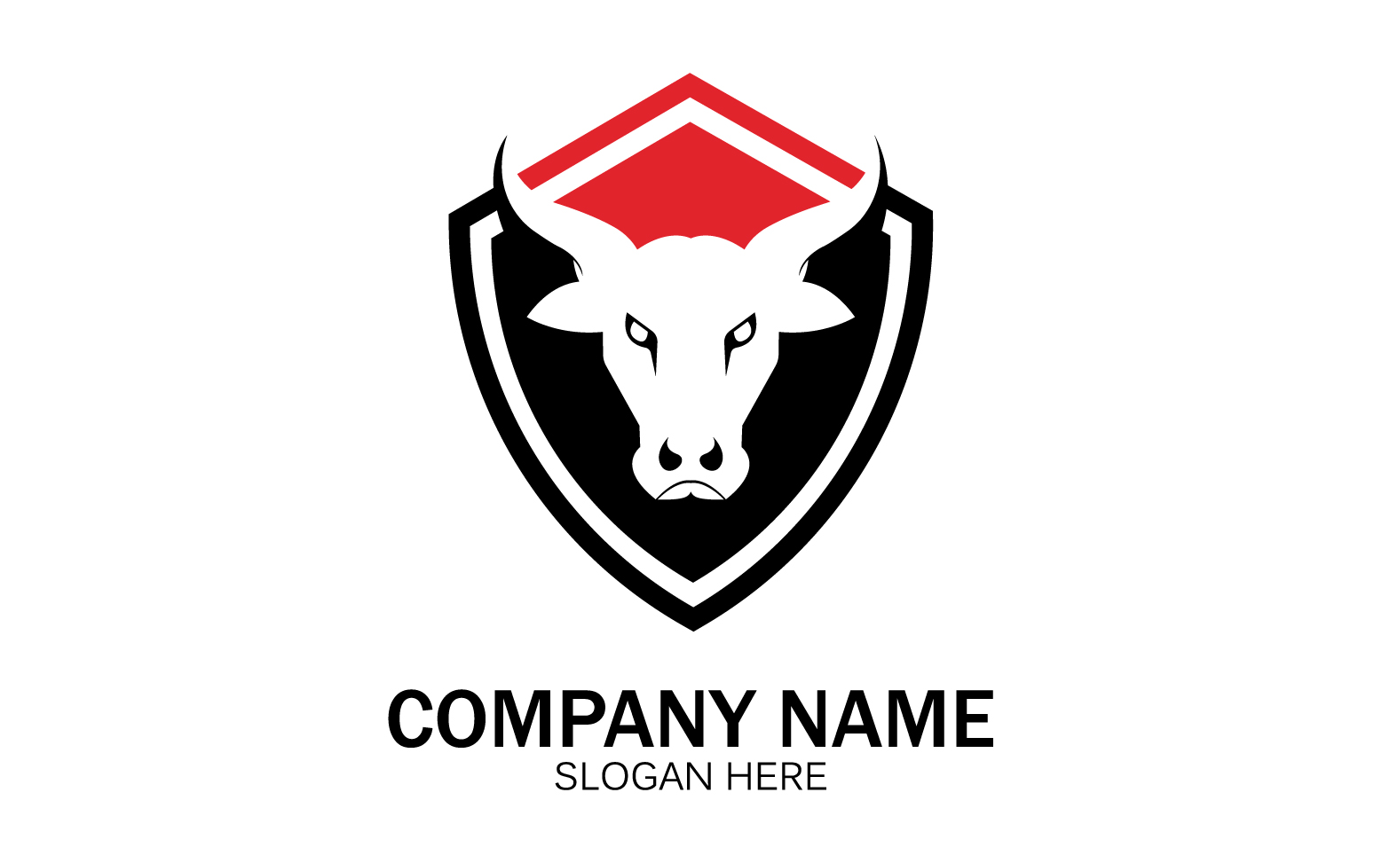 Animal Bull head icon logo vector v18