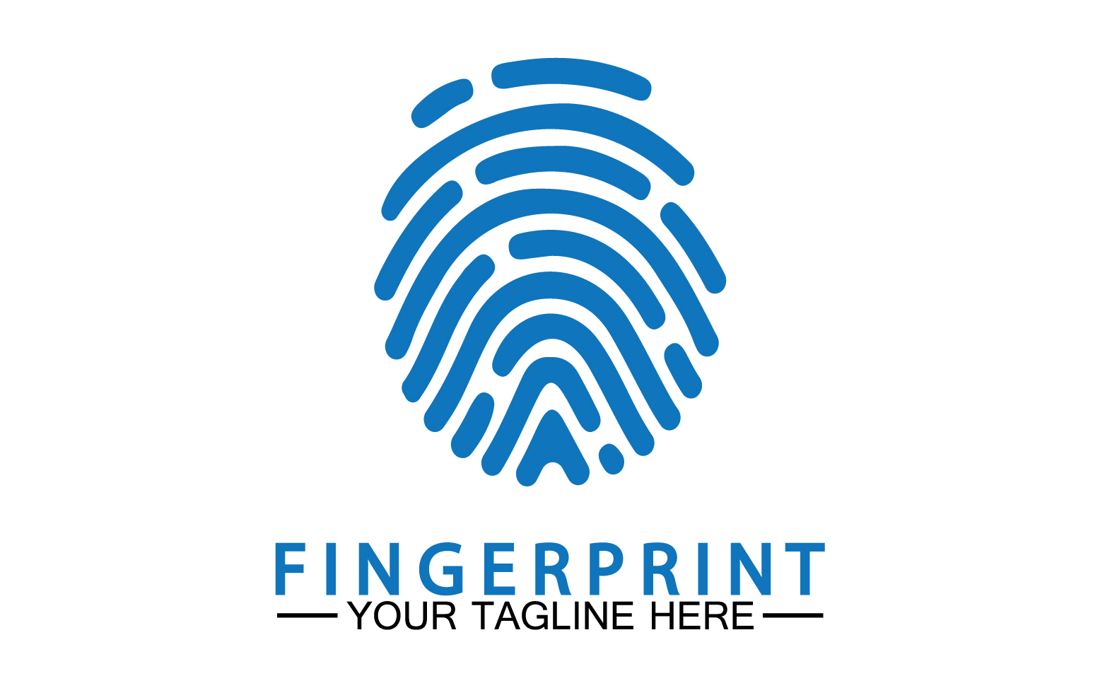 Fingerprint security lock logo vector v1
