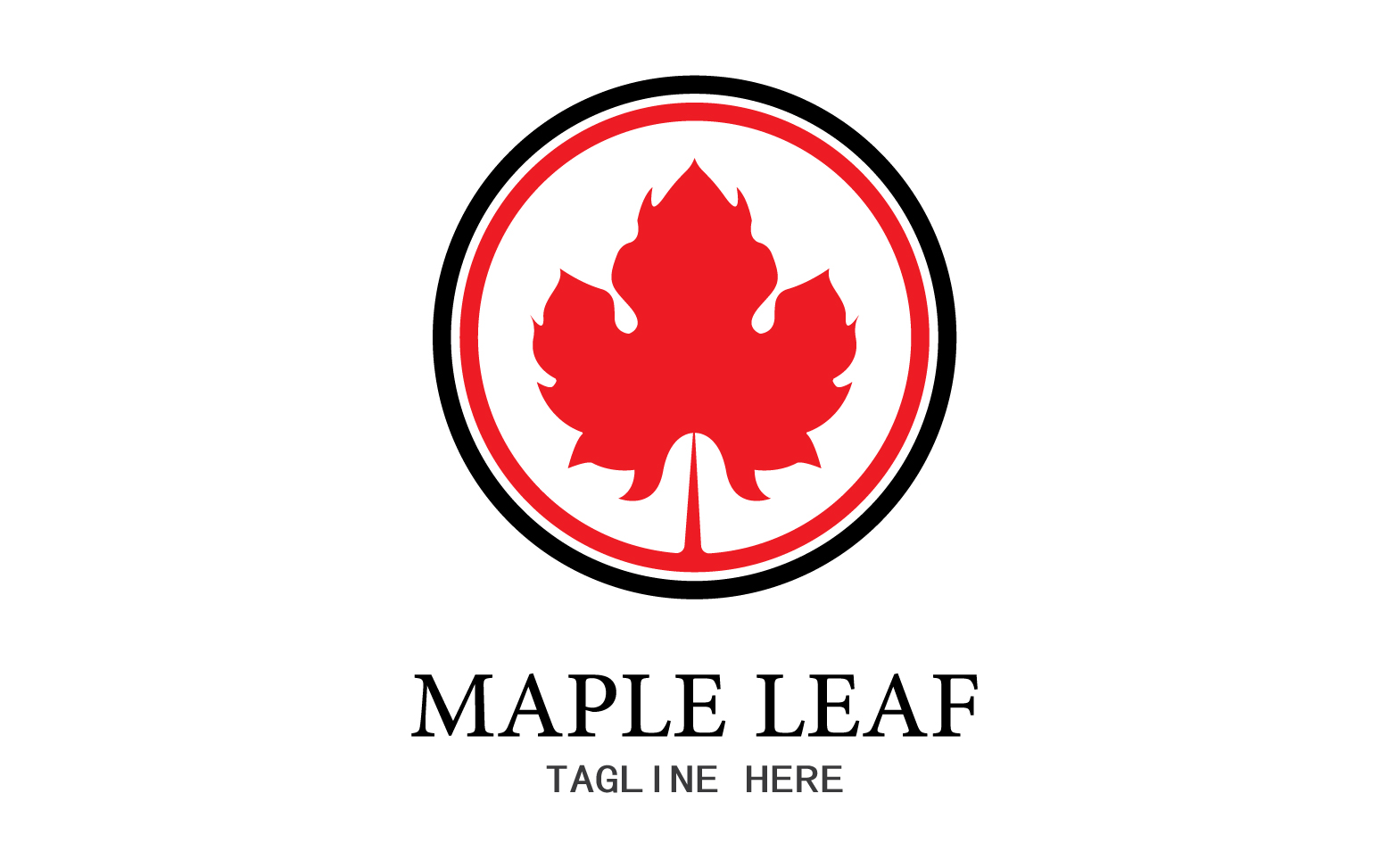 Leaf Mapple vector logo icon v19