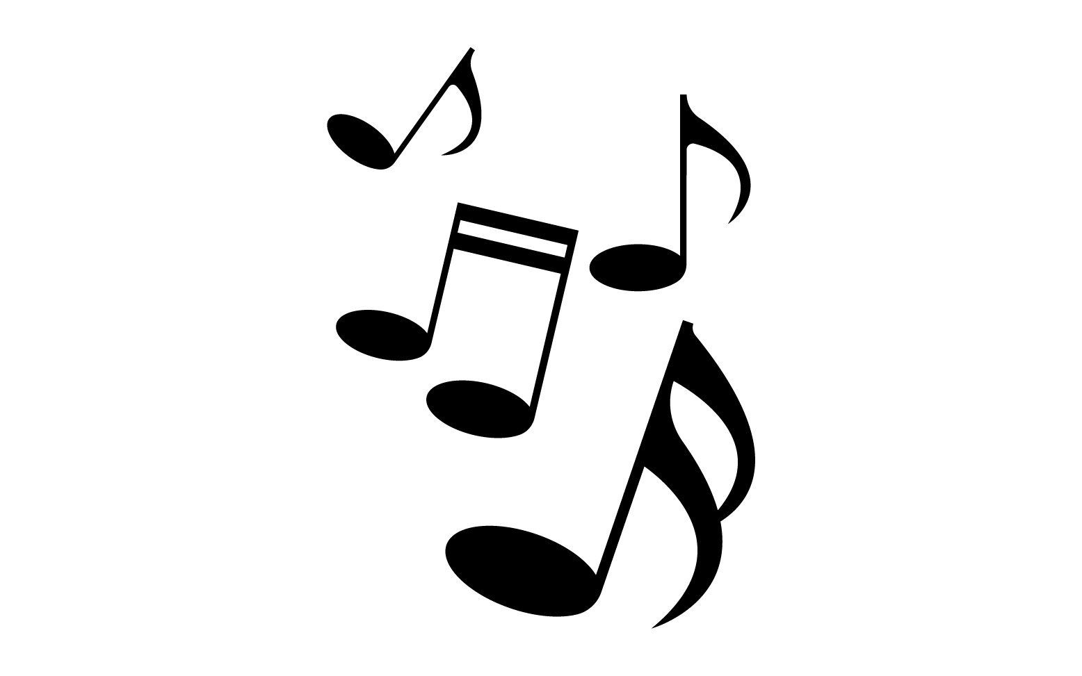 Music Player note vector logo icon v1