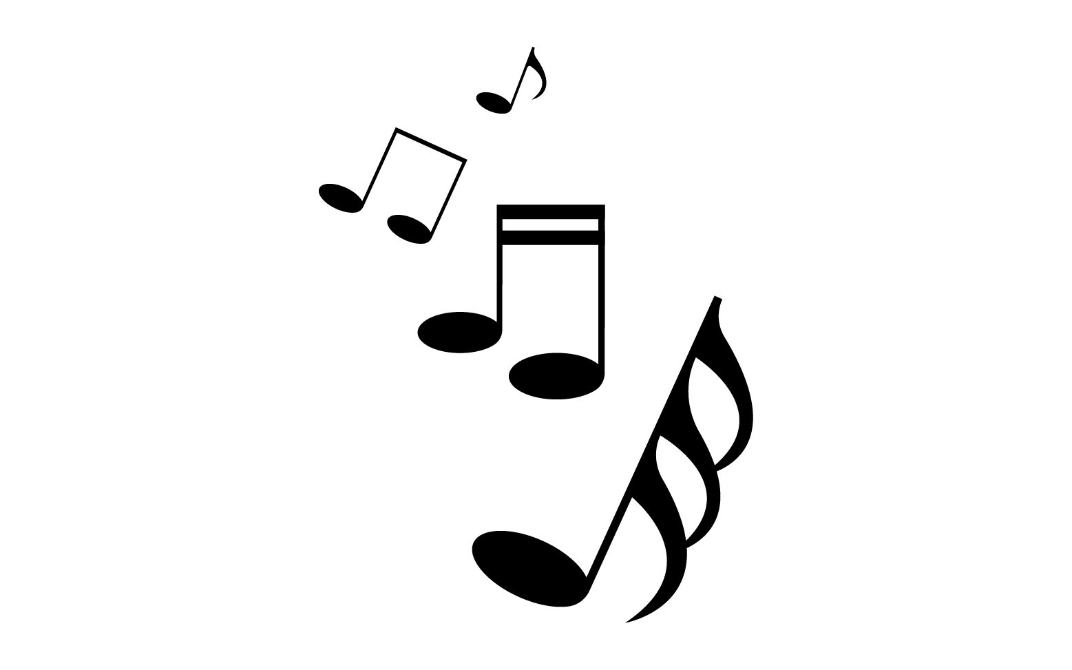 Music Player note vector logo icon v2