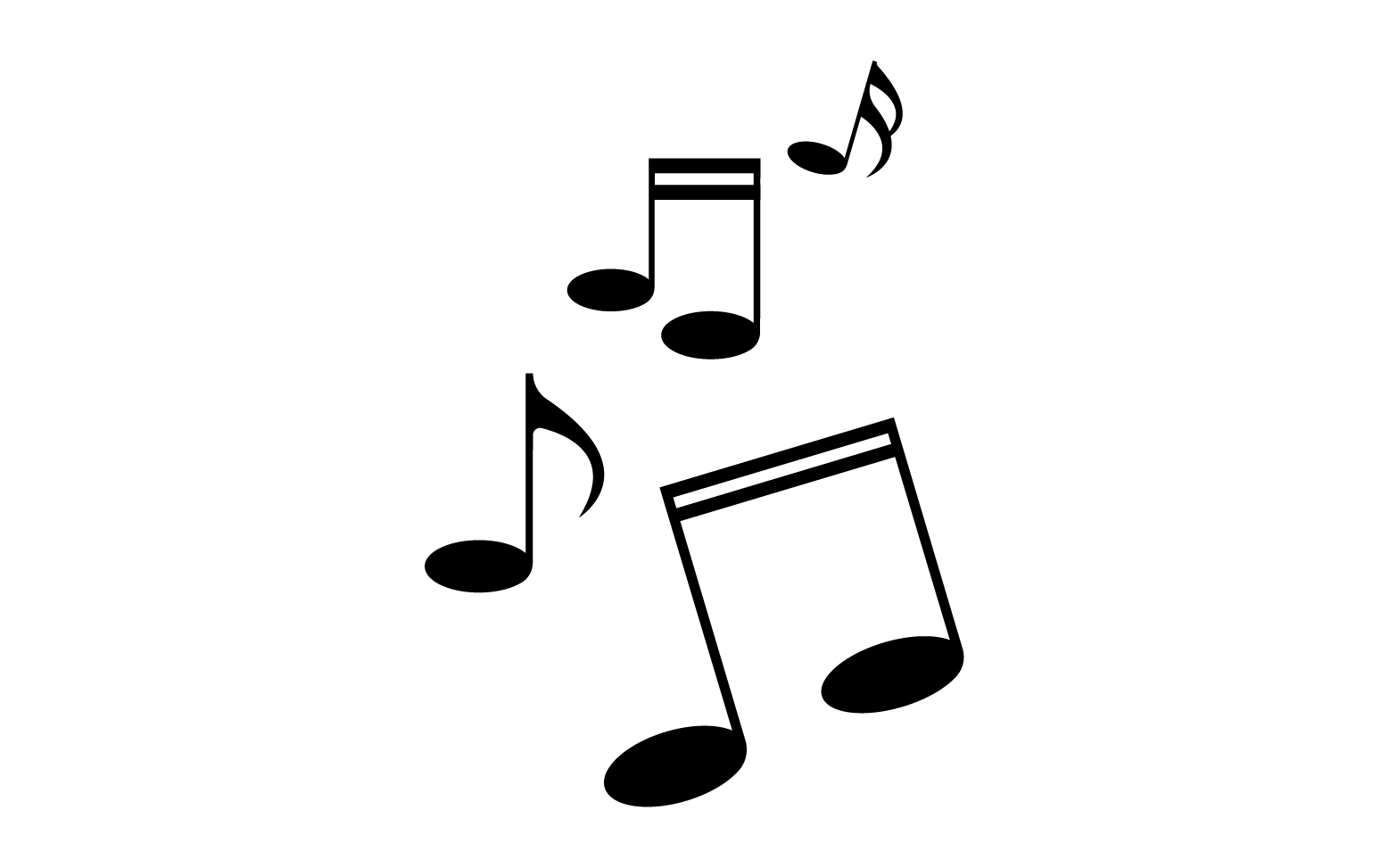 Music Player note vector logo icon v5