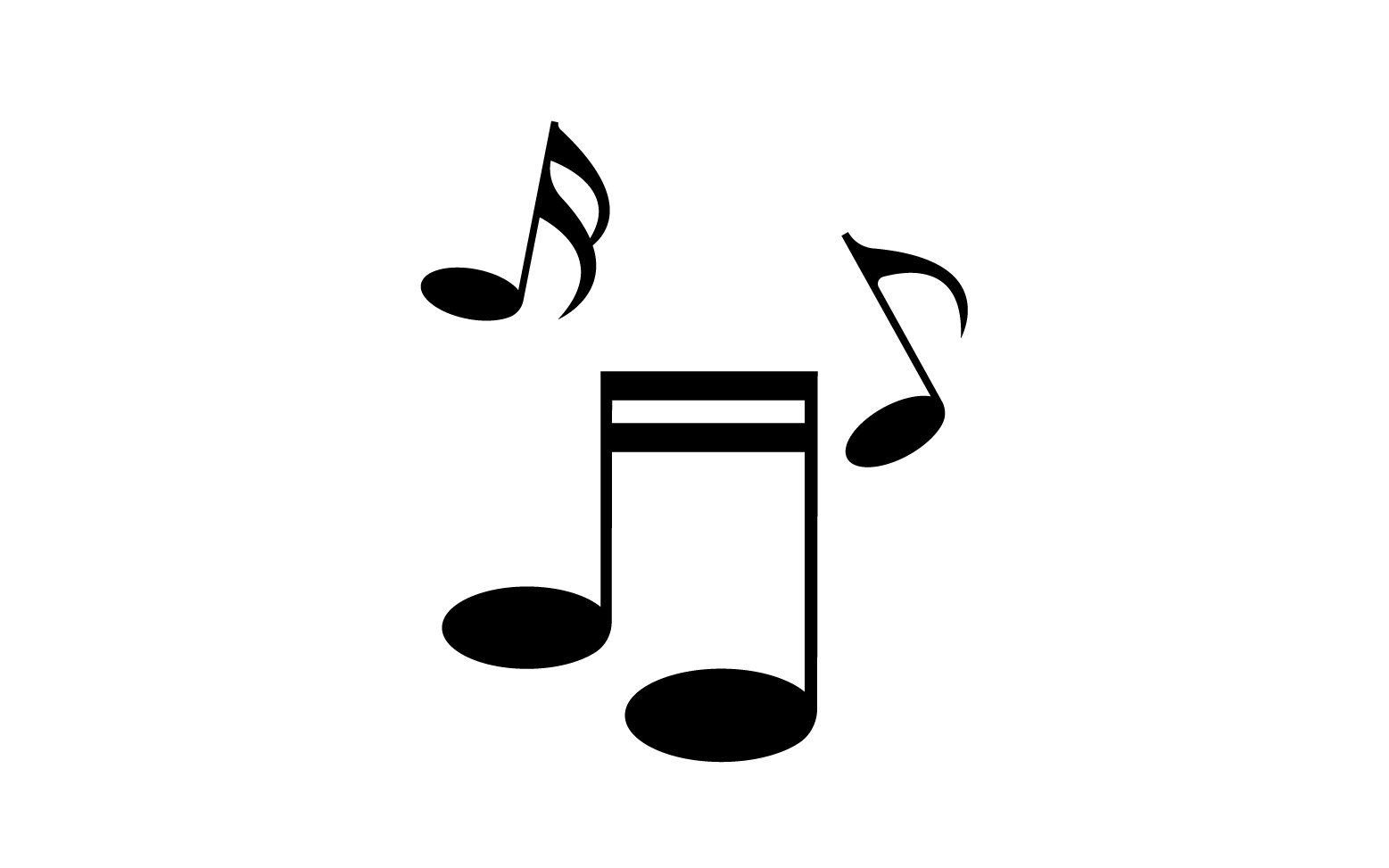 Music Player note vector logo icon v8