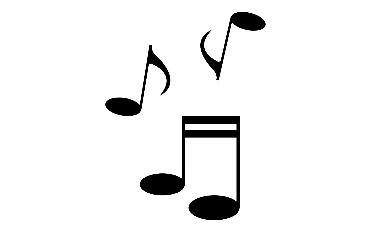 Music Player note vector logo icon v10