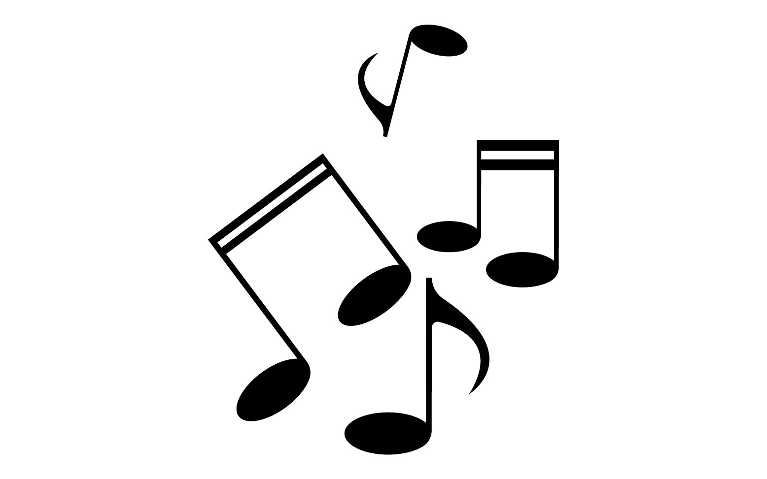 Music Player note vector logo icon v12