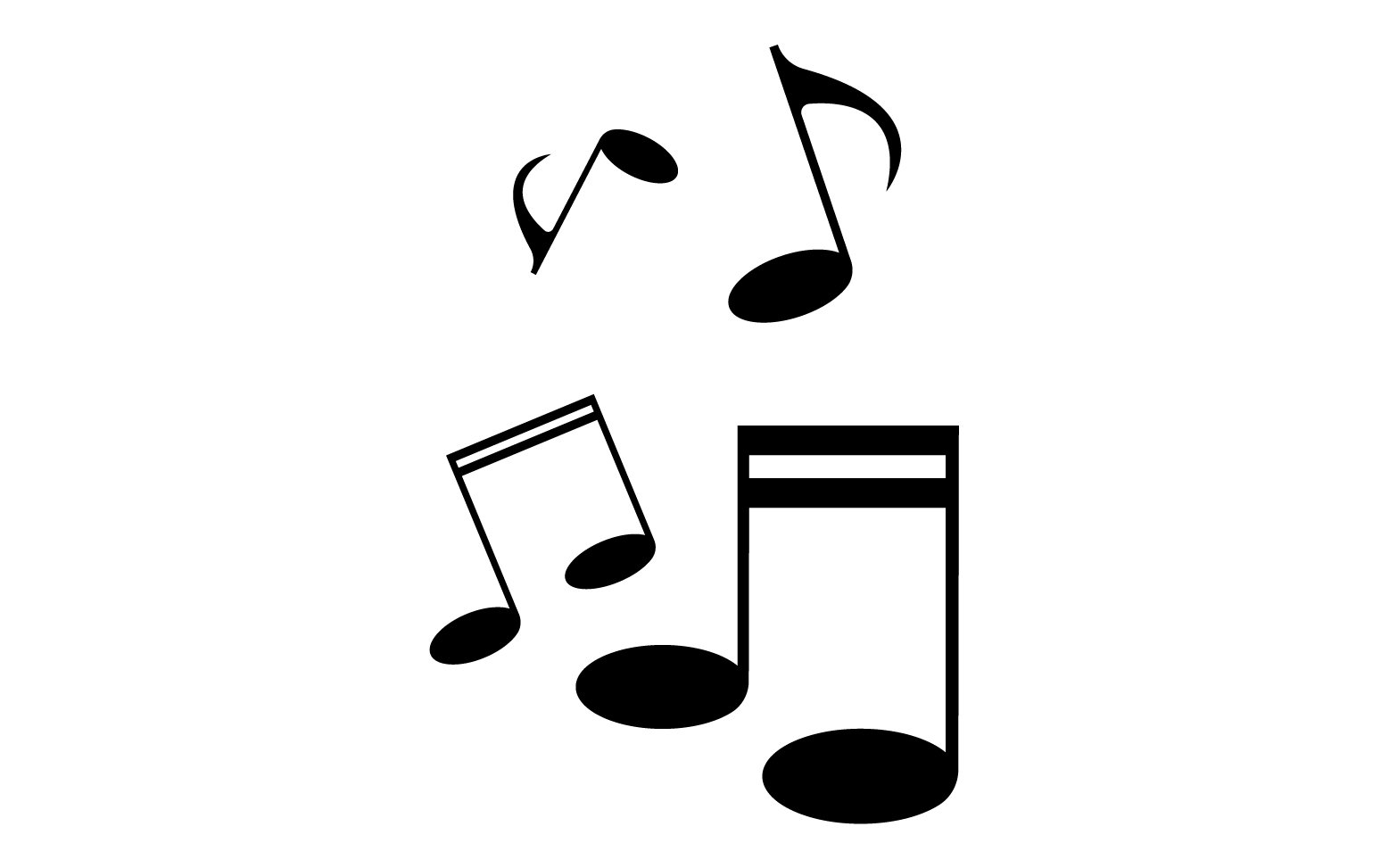 Music Player note vector logo icon v16