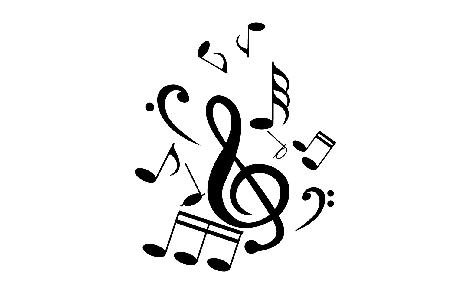 Music Player note vector logo icon v18