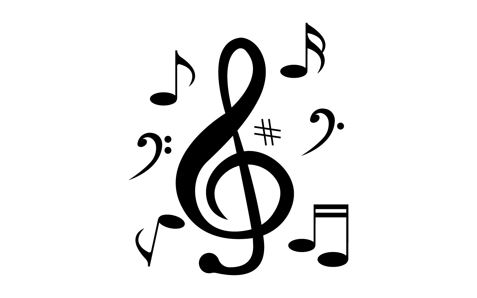 Music Player note vector logo icon v19