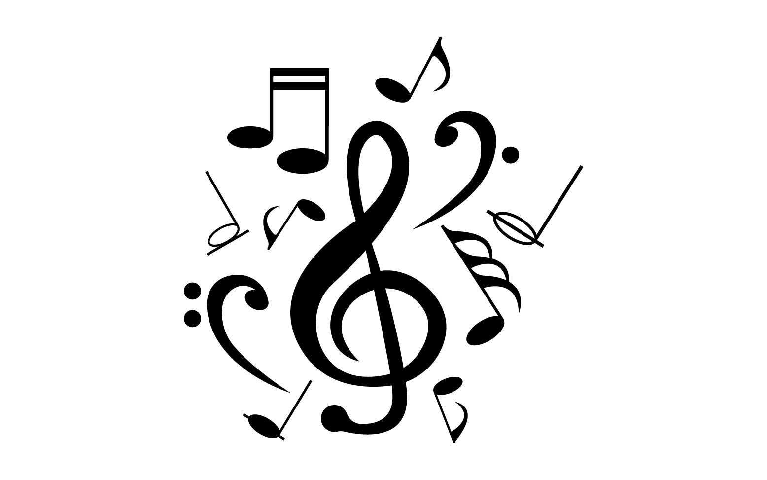 Music Player note vector logo icon v17