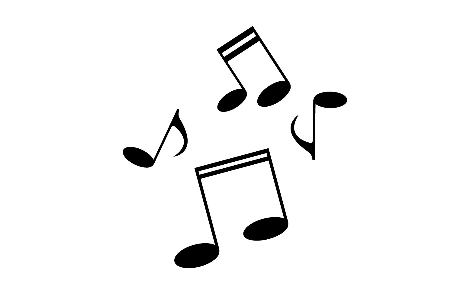 Music Player note vector logo icon v14