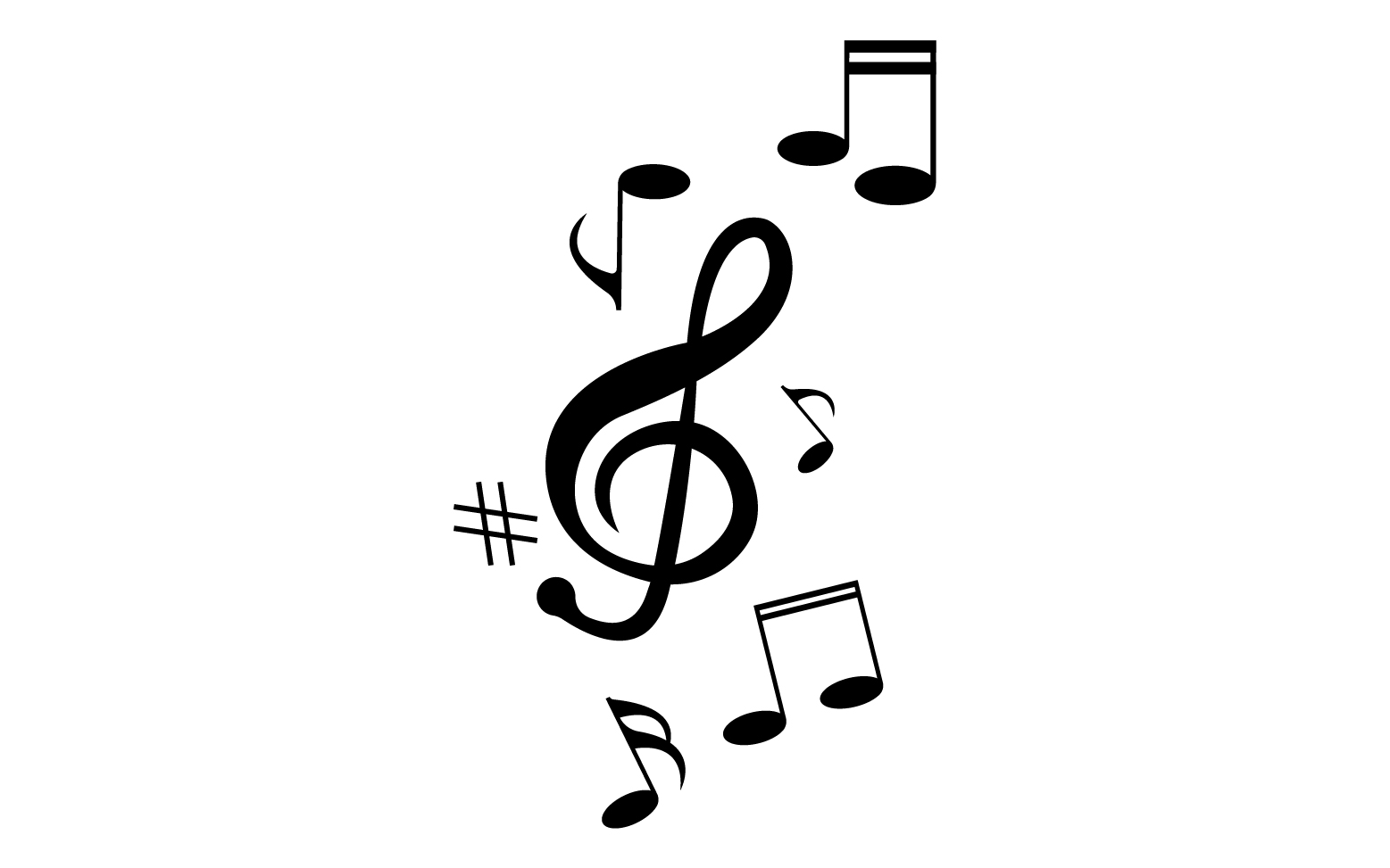 Music Player note vector logo icon v34